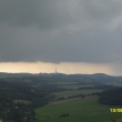 Bukov� hora z rozhledny na Str�n�m vrchu,p�ed de�t�m, 13.8.2011