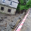 Oprava op�rn� zdi u �p. 135 (d��ve p. �ticha) po�kozn� povodn� 2009, oprava v r. 2010