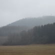 Ve p�edu Farsk� les, za n�m Duck� les, vzadu Zaje�� vrch, 17.3.2015