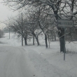 Za��tek leto�n� zimy na za��tku vesnice